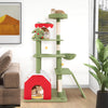 61 Inches Cute Christmas Cat Tree with Sisal Scratching Posts and 2 Condos - 3 of 10