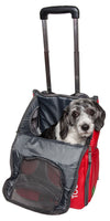 Touchdog Wuffle Duffle Wheeled Backpack Pet Carrier - Red - 3 of 8