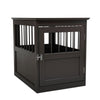 furniture dog crate full view