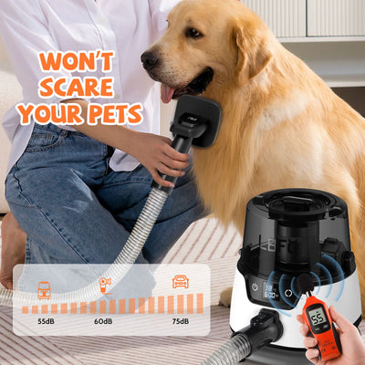 Dog Grooming Kit Low Noise Wholesale Pet Hair Vacuum Cleaner Dog Dryer Removal Brush with 6 Pet Grooming Tools - 7 of 20