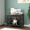 Furniture dog crate open door