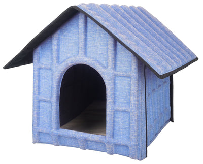 Pet Life 'Collapsi-Pad' Folding Lightweight Travel Pet House Blue