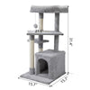 Double Level Cat Tree Stand House dimensions set