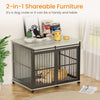 Furniture dog crate sliding iron door dog crate with mat. (Grey,43.7''W x 30''D x 33.7''H) - 16 of 19