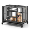 Foldable Heavy-Duty Metal Dog Cage Chew-proof Dog Crate with Lockable Universal Wheels - 4 of 10