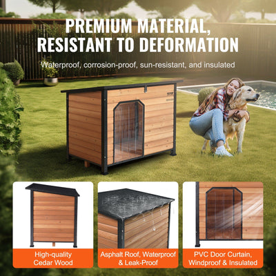  Outdoor Dog House, Waterproof Insulated Dog House Premium material