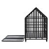 52" Heavy Duty Dog Crate Large Dog cage Strong Metal Dog Kennels and Crates for Large Dogs with 4 Lockable Wheels - 4 of 8