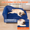 VEVOR Pet Sofa, Dog Couch for Medium-Sized Dogs and Cats, Soft Velvety Dog Sofa Bed, 81 lbs. Loading Cat Sofa, Blue - 4 of 7