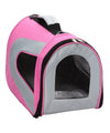 Airline Approved Folding Zippered Sporty Mesh Pet Carrier - Pink and White - 8 of 9