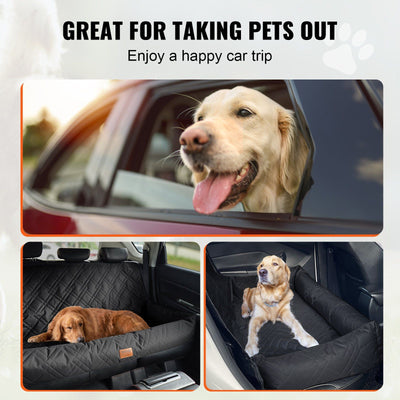 VEVOR Dog Booster Car Seat Pet Car Seat for Medium Large Dog up to 100 lbs. Black