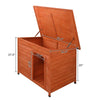 Waterproof Wood Dog House open lid