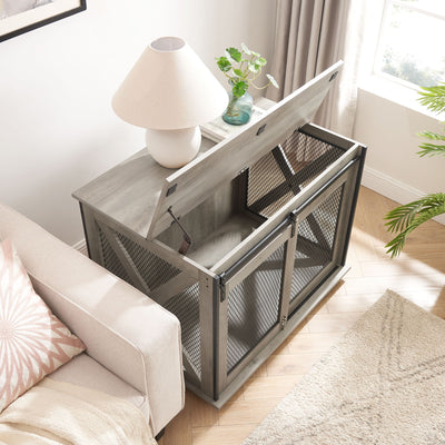 furniture dog crate open top