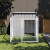 Dog House with Run Light Gray 43.3"x79.1"x43.3