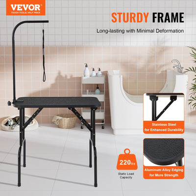 VEVOR Pet Grooming Table Arm with Clamp, 32''x18'' Dog Grooming Station, Bearing 220lbs. - 2 of 7