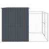 Dog House with Run Anthracite 84.3"x99.6"x71.3 house view