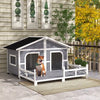 Dog House- Gray, White outdoors