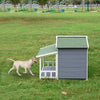 Wooden Outdoor and Indoor Dog House side gray view