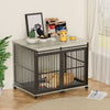 furniture dog crate complete set up