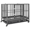 Dog Cage with Wheels Steel 36.2"x24.4"x29.9"