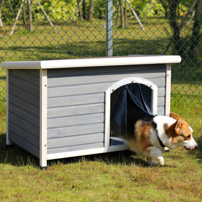 Medium Wooden Outdoor Dog House, outdoor protection