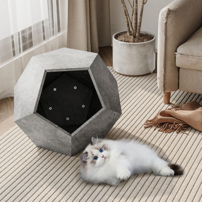 25.98'' Shaped Modern Pet Furniture Cat Kennel Side Table MDF Multi-Purpose Furniture - 9 of 32