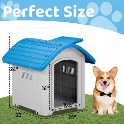 28.7"Large plastic pet house/dog house Dimensions