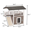 2-Tier Outdoor Wooden Dog House, dimensions