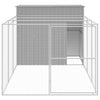 Dog House with Run Light Gray 84.3"x179.9"x71.3" Run and cage