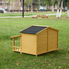 Wooden Outdoor and Indoor Dog House angled view