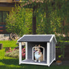 Outdoor Wooden Dog House, Waterproof Dog Cage in garden