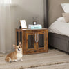 Furniture Dog Crate with Tray for Small Dogs shown with dog