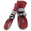 Premium Grip High-Ankle Outdoor Dog Boots side view red