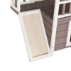 2-Tier Outdoor Wooden Dog House, ramp