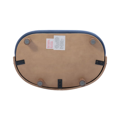 Scandinavian style Elevated Dog Bed Pet Sofa With Solid Wood legs and Bent Wood Back, Velvet Cushion, Walnut - Blue - 14 of 14