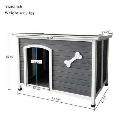 Large WoodenDog House, Outdoor Waterproof Dog Cage dimensions