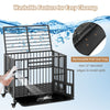 Foldable Heavy-Duty Metal Dog Cage Chew-proof Dog Crate with Lockable Universal Wheels - 8 of 10