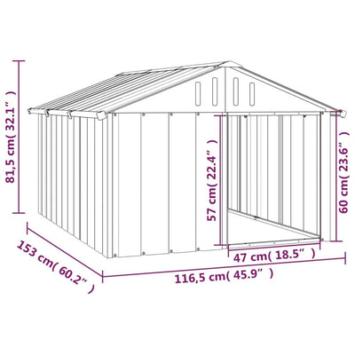galvanized dog house dimensions