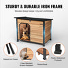  Outdoor Dog House, Waterproof Insulated Dog House iron frame