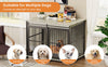 Furniture dog crate sliding iron door dog crate with mat. (Grey,43.7''W x 30''D x 33.7''H) - 14 of 19