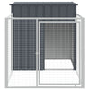 Dog House with Run Anthracite 43.3"x79.1"x43.3" front view