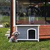 Small Wooden Outdoor Dog House elevated floor