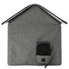 Pet Life "Hush Puppy" Electronic Heating and Cooling Smart Collapsible Pet House Gray back