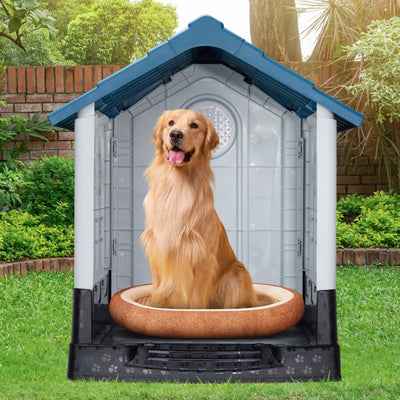 33 inch Large Plastic Dog House Elevated pedestal