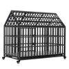 52" Heavy Duty Dog Crate Large Dog cage Strong Metal Dog Kennels and Crates for Large Dogs with 4 Lockable Wheels - 1 of 8