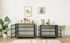 furniture dog crate in home