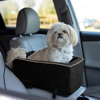 luxury-console-dog-car-seat-lifestyle-black1 of 2