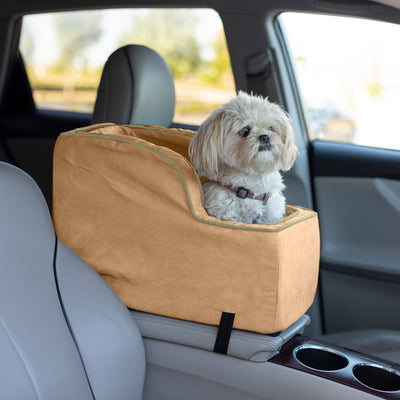 luxury-highback-console-dog-car-seat-lifestyle-camel1 of 2