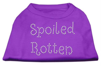  Spoiled Rotten Rhinestone Dog Shirt Purple