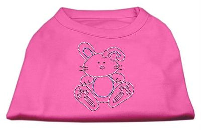  Bunny Rhinestone Dog Shirt Bright Pink