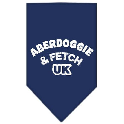 Aberdoggie UK Screen Print Dog Bandana Navy